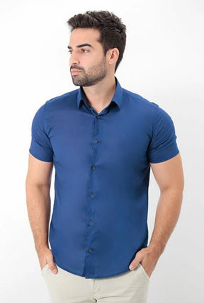 Camisa Manga Curta Slim Fit Básica