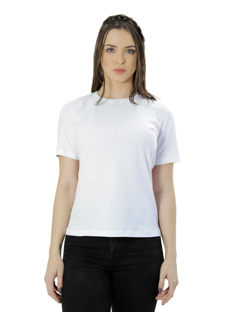 Camiseta Feminina T-Shirt Baby Long Gola Redonda