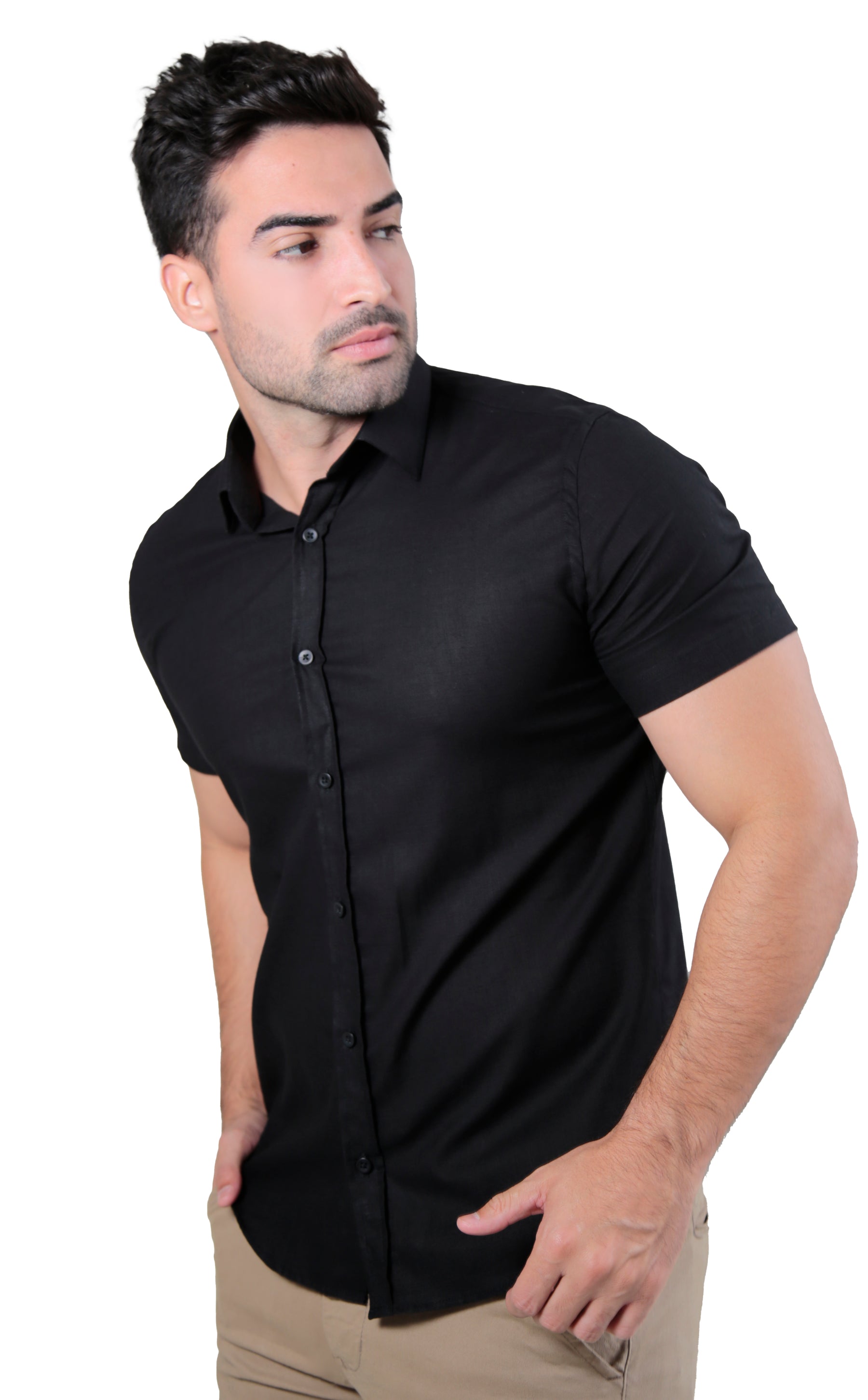 Camisa Manga Curta Slim Fit Básica