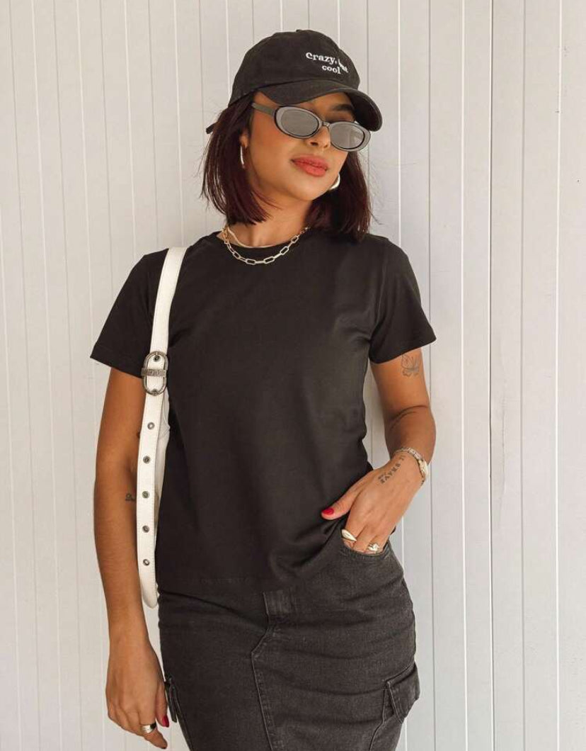 Blusa básica premium 100% algodão