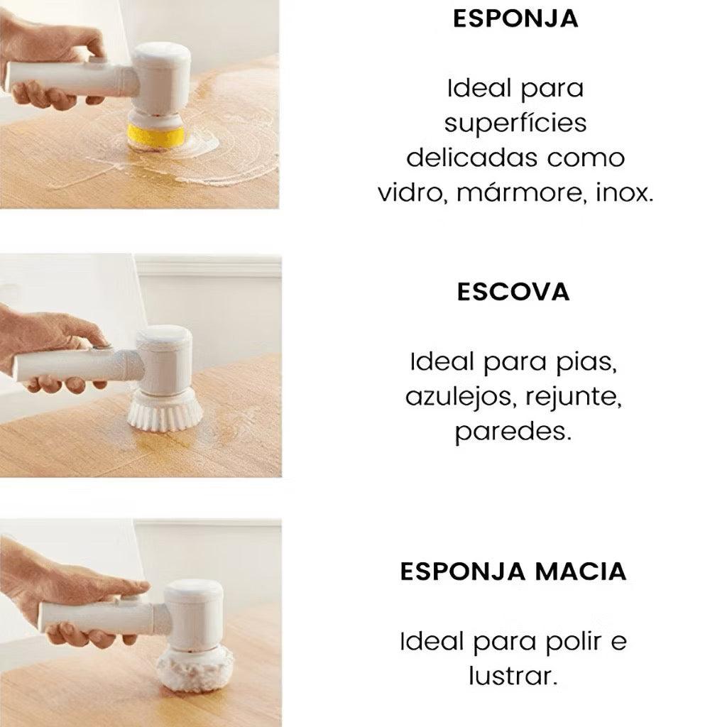 Escova Mágica/Multiuso 5 em 1 - Limpador Madassa 🧼 COMPRE 1 LEVE 2 SÓ HOJE 🚨