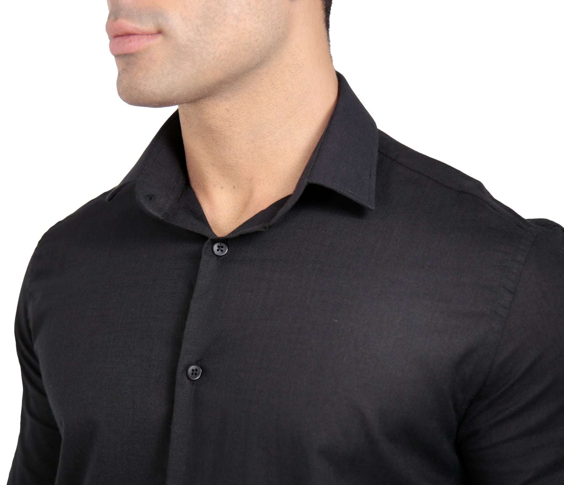 Camisa Manga Longa Slim Fit Algodão Egípcio Fio 80